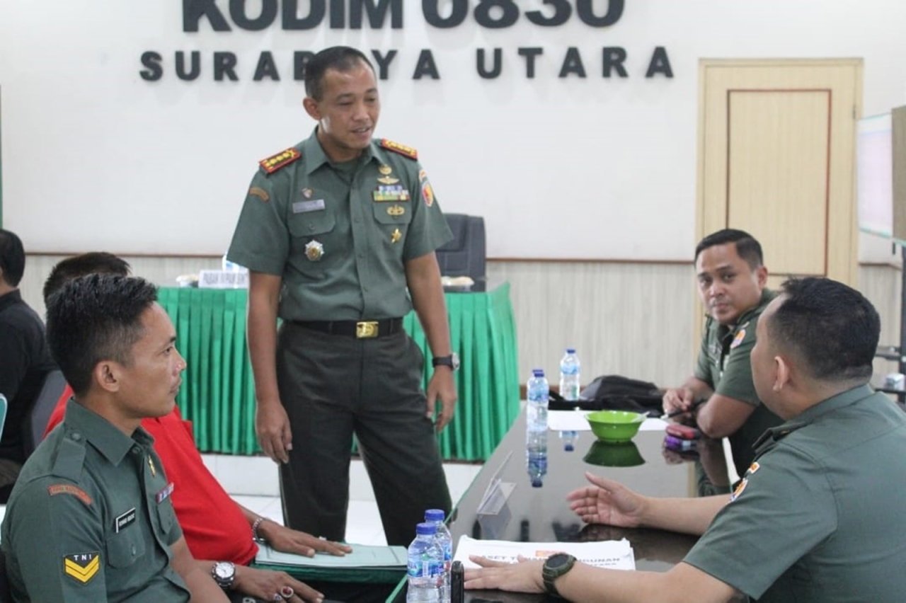Kodim 0830/Surabaya Utara Terima Kunjungan Wasgiat Sintelad