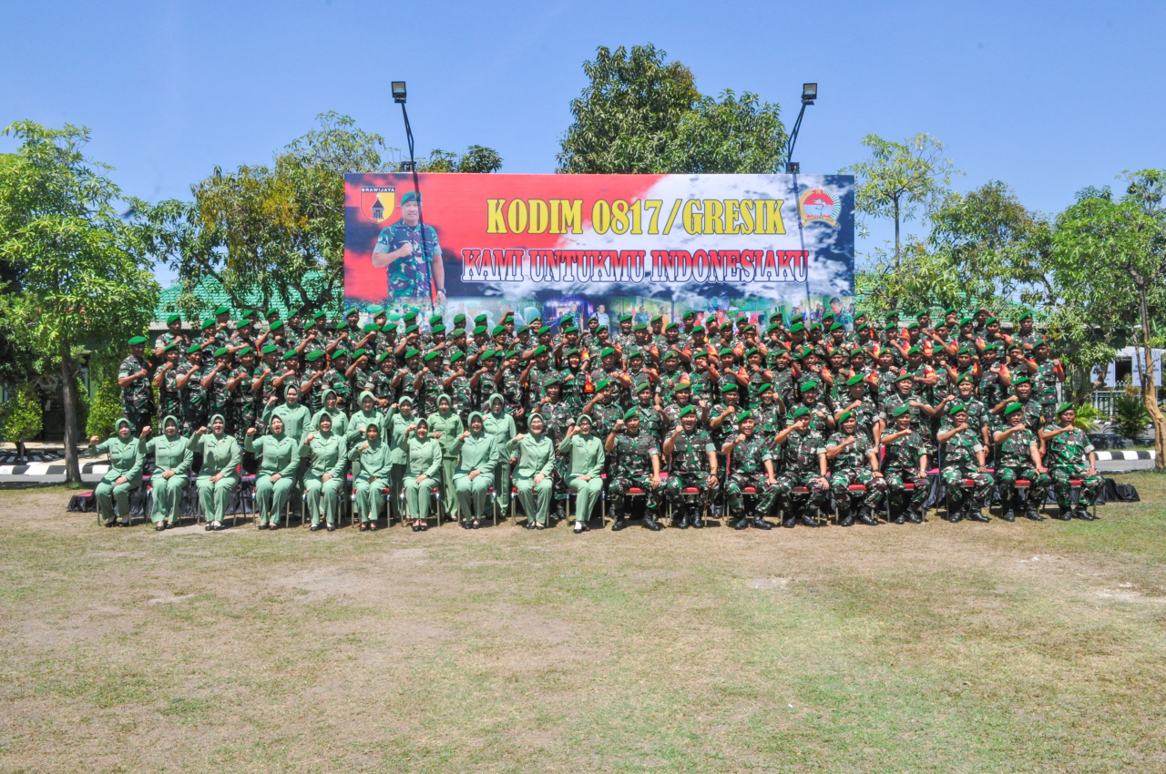 Kunjungan Kerja Danrem 084/BJ di Sambut Hangat Seluruh Prajurit Kodim 0817/Gresik