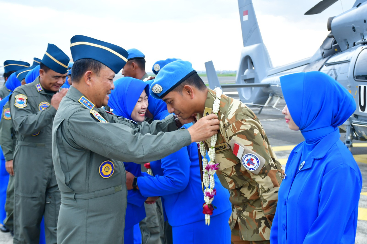 Kembali Home Base, Crew Heli HS-1305 Sukses Jalani 376 Hari Misi Perdamaian Dunia di Lebanon