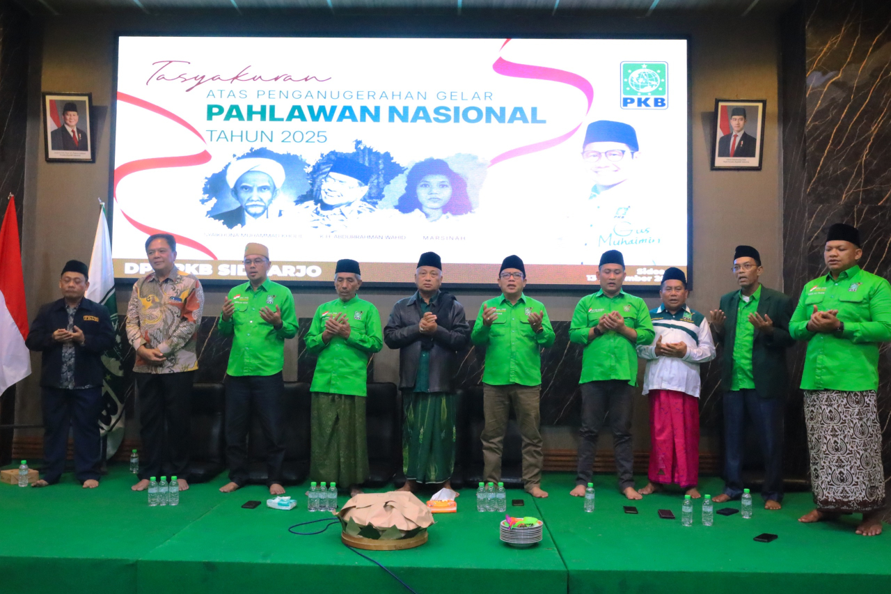 Bangga Tiga Tokoh Jatim Jadi Pahlawan Nasional, Ketua PKB Sidoarjo Ajak Kader Teladani Nilai Perjuangan