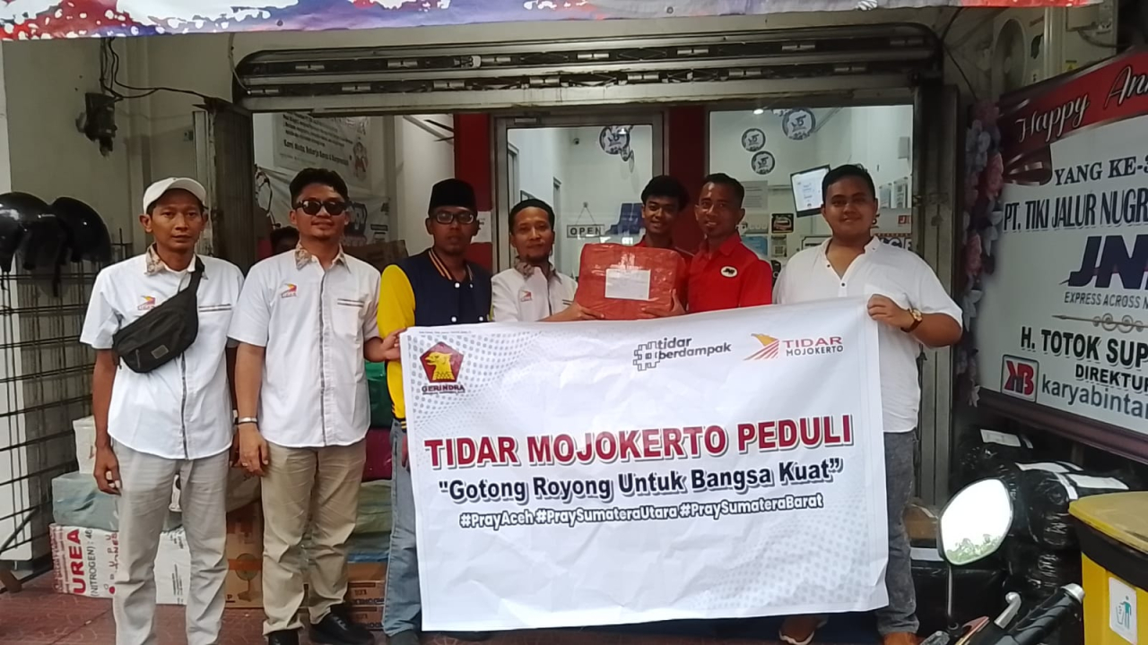 PC TIDAR Mojokerto Gerak Cepat Kirim Bantuan untuk Korban Bencana di Sumatera