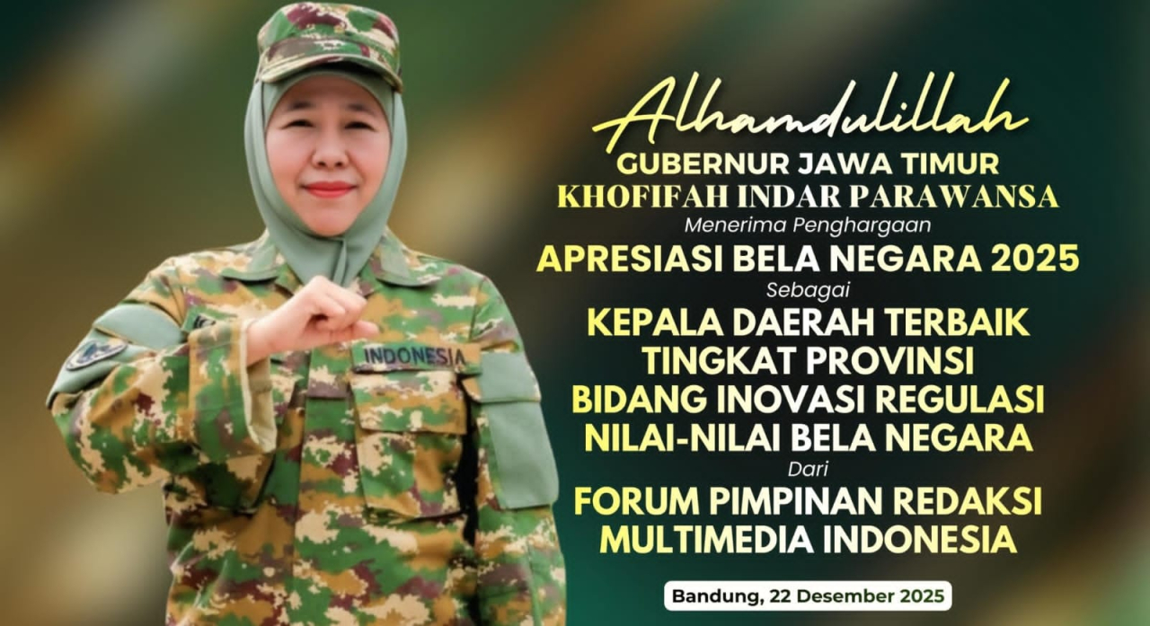 Gubernur Khofifah Raih Penghargaan Kepala Daerah Terbaik dari FPRMI