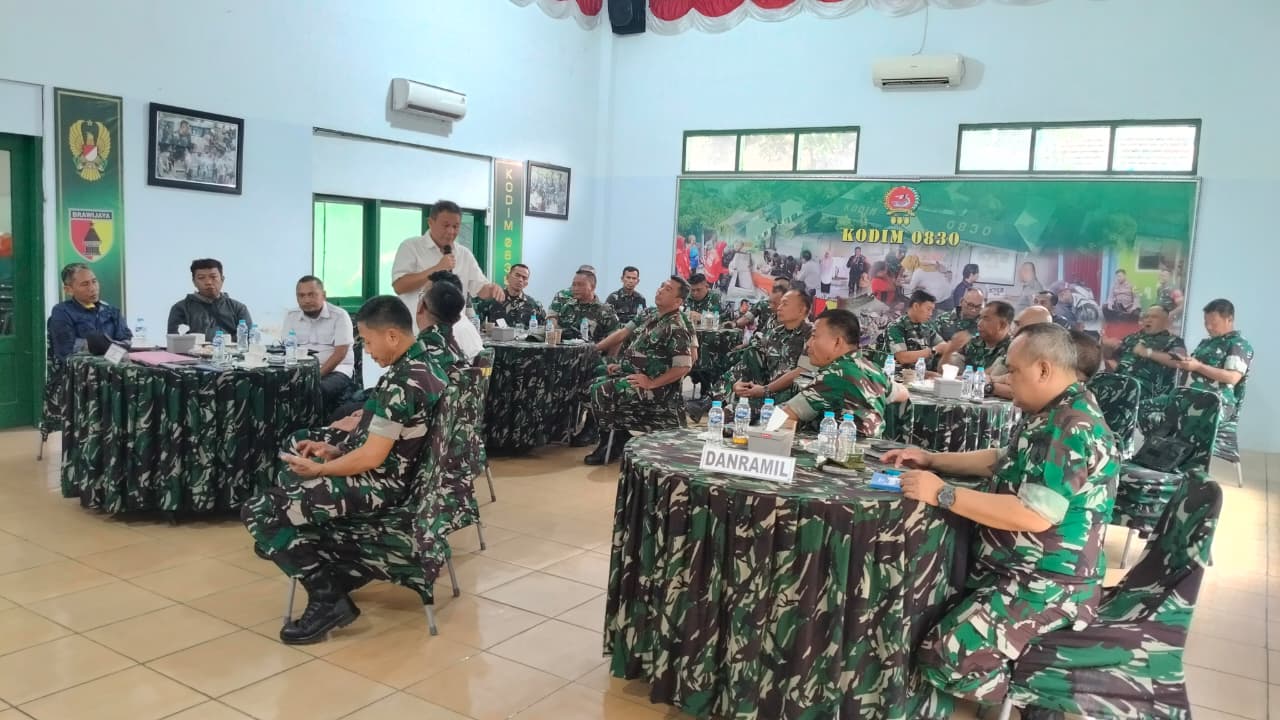 Kodim 0830/Surabaya Gelar Rakor Antisipasi Cuaca Ekstrem dan Bencana Alam Awal 2026