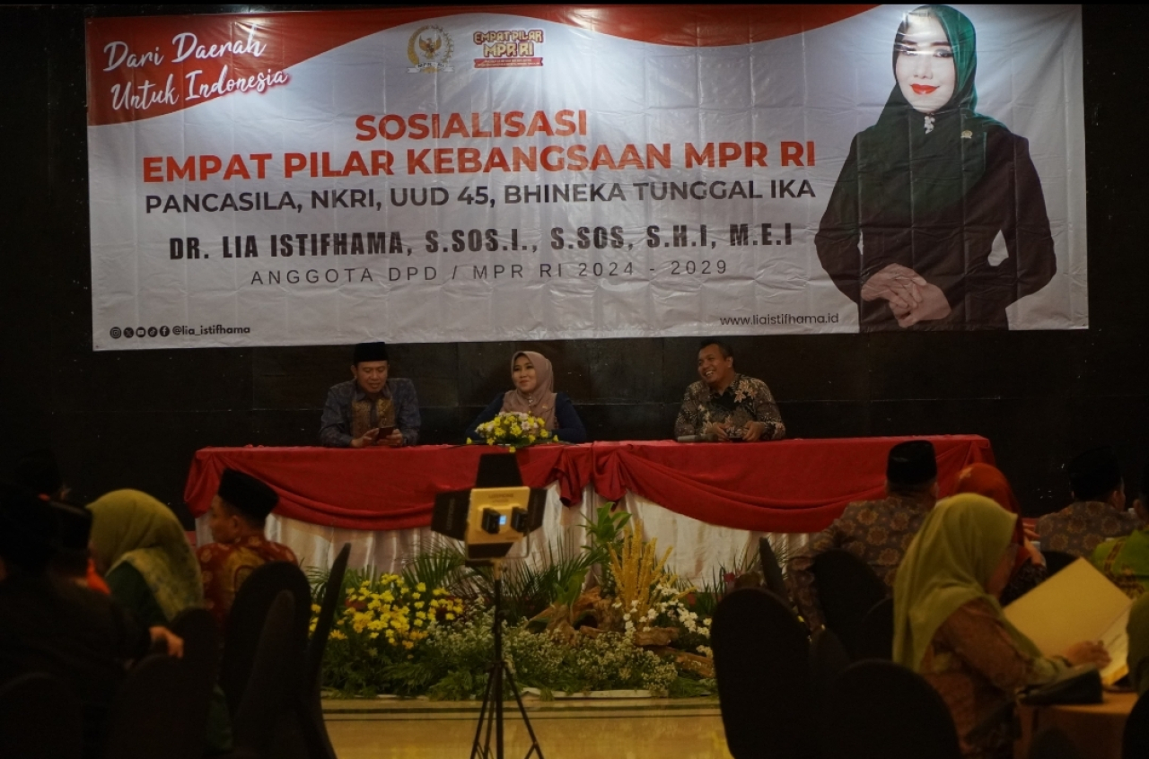 Sosialisasi Empat Pilar Kebangsaan bersama Anggota MPR RI dari unsur DPD asal Jawa Timur Lia Istifhama. (Foto: Istimewa)