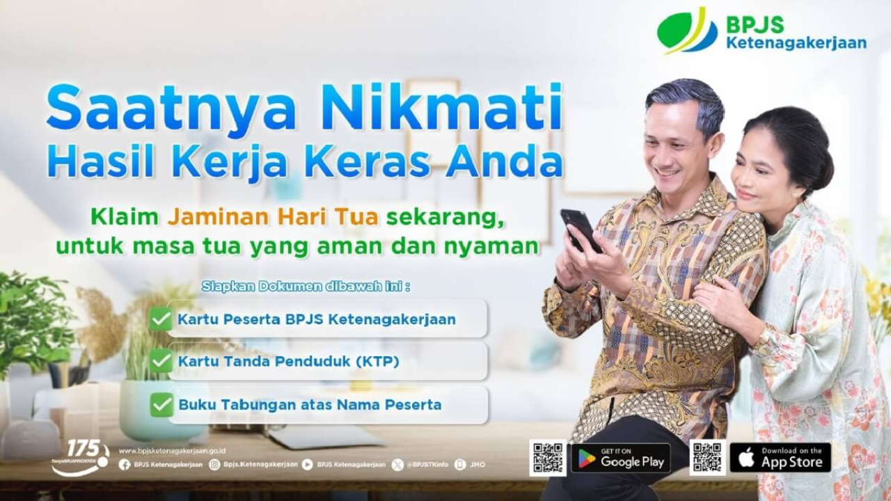 BPJS Ketenagakerjaan mengimbau peserta usia 56 tahun menyiapkan dokumen untuk klaim JHT. Foto: BPJS Ketenagakerjaan
