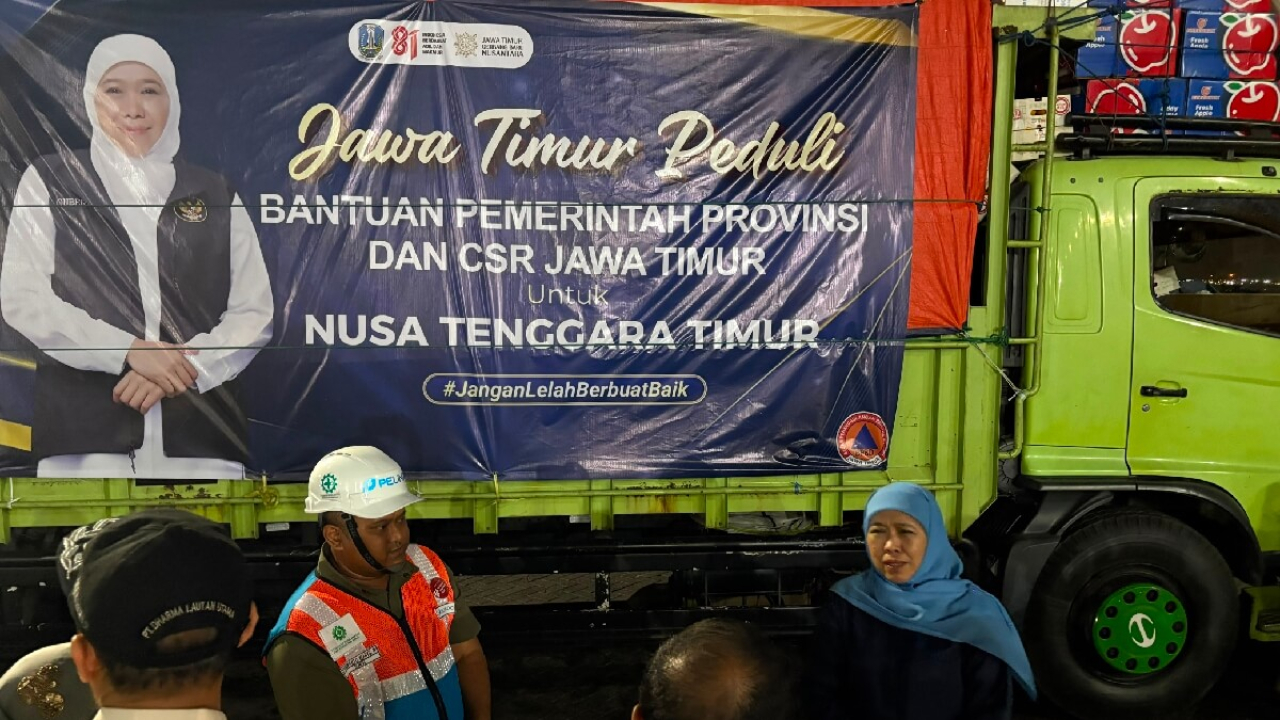 Pelindo dan Pemprov Jatim Kirim 64,4 Ton Bantuan untuk Korban Gempa NTT