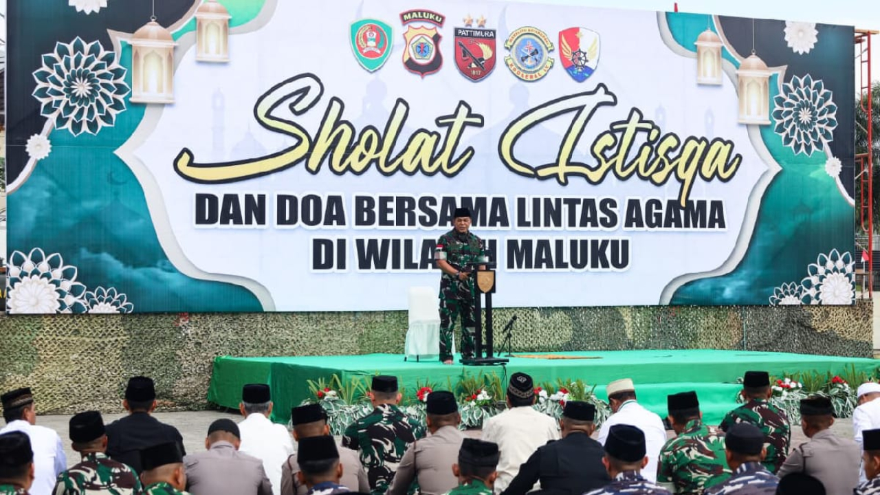 Kodaeral IX mengikuti Sholat Istisqa dan doa lintas agama di Ambon