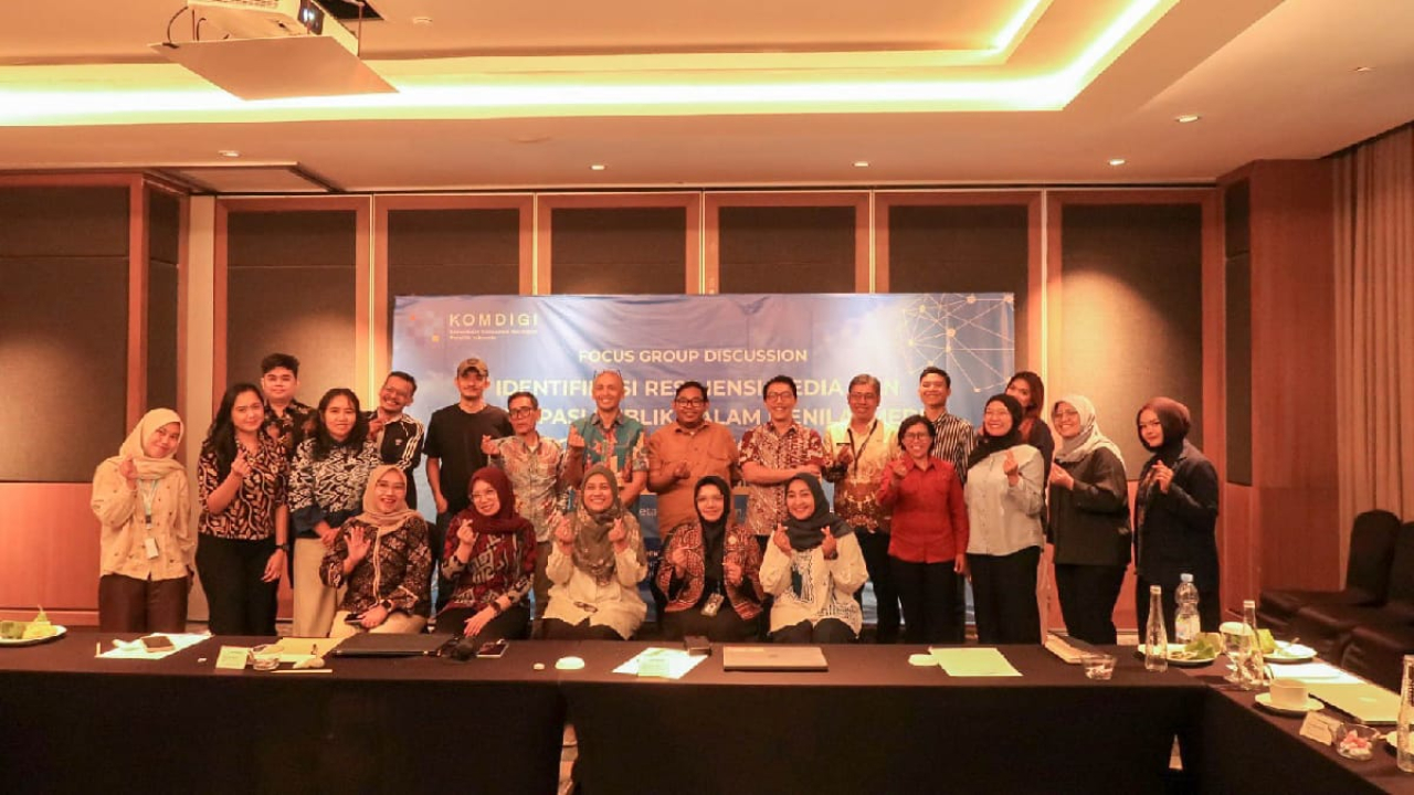 Perwakilan media dan pemangku kepentingan mengikuti diskusi ekosistem media Komdigi.