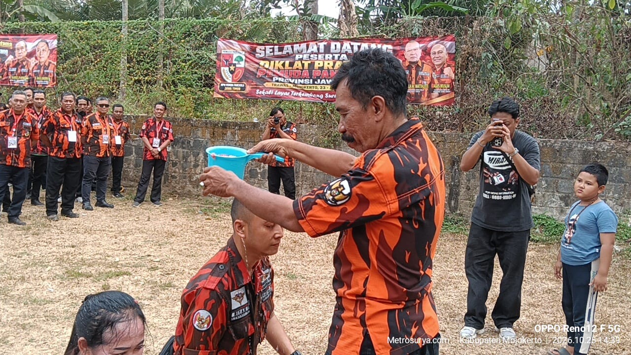 Penutupan Diklat Kader Pratama Pemuda Pancasila se-Jawa Timur 2026 di Mentari Camp, Trawas, Mojokerto, yang diikuti 308 kader dari 12 MPC.